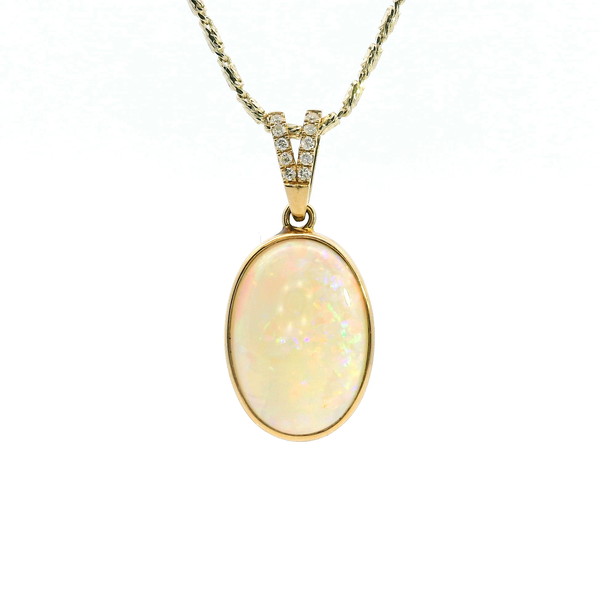14KY Opal and Diamond Pendant Kiefer Jewelers Lutz, FL