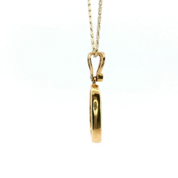 14KY Opal and Diamond Pendant Image 3 Kiefer Jewelers Lutz, FL
