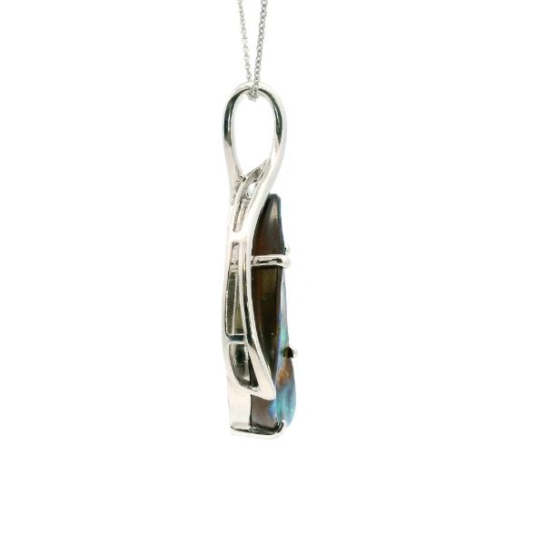 14KW Boulder Opal Freeform Pendant Image 3 Kiefer Jewelers Lutz, FL