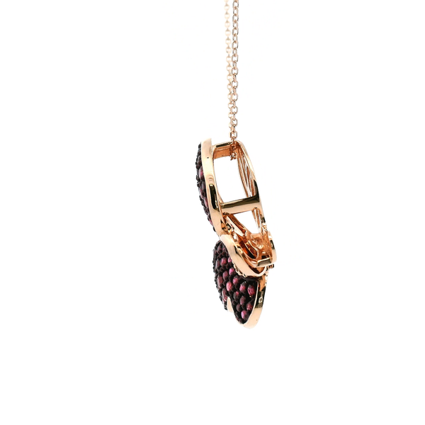 14KR Ruby and Diamond Butterfly Necklace Image 4 Kiefer Jewelers Lutz, FL