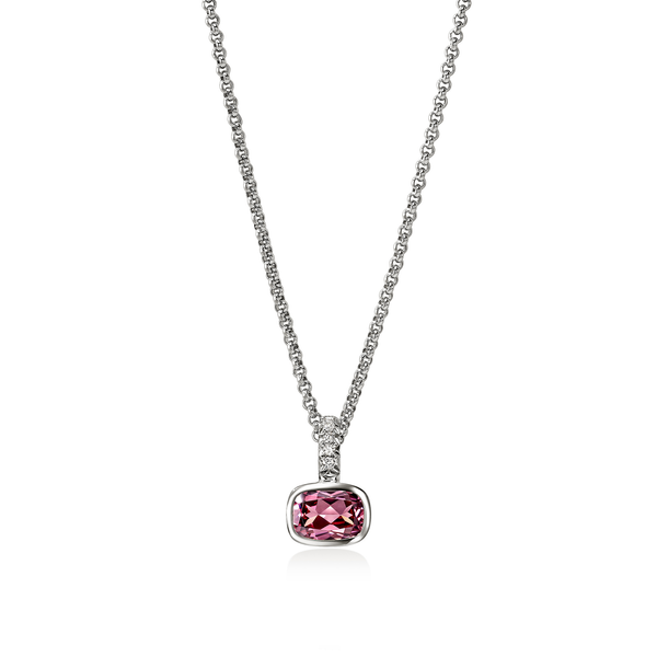 SS Heishi Rhodolite Garnet and Pave Diamond Necklace by John Hardy Kiefer Jewelers Lutz, FL