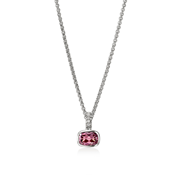 SS Heishi Rhodolite Garnet and Pave Diamond Necklace by John Hardy Kiefer Jewelers Lutz, FL