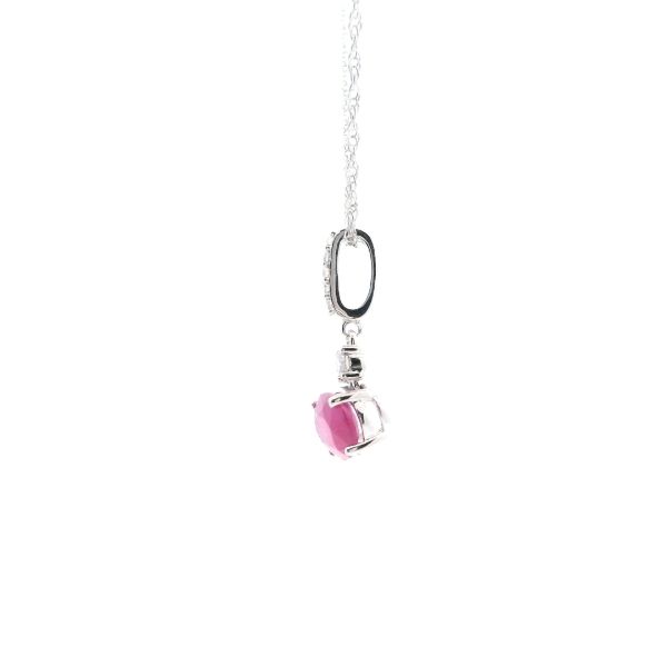 14KW Ruby and Diamond Drop Pendant Image 3 Kiefer Jewelers Lutz, FL