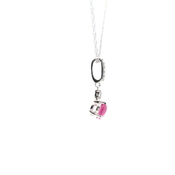 14KW Ruby and Diamond Drop Pendant Image 4 Kiefer Jewelers Lutz, FL
