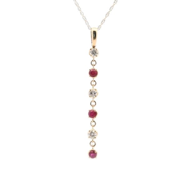 14KY Ruby and Diamond Drop Pendant Kiefer Jewelers Lutz, FL