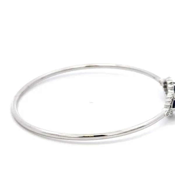 14K diamond and Sapphire Bangle Bracelet Image 2 Kiefer Jewelers Lutz, FL
