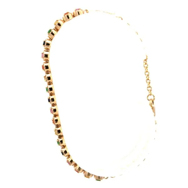 14KY Rainbow Sapphire and Diamond Bracelet Image 4 Kiefer Jewelers Lutz, FL