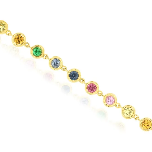14KY Mixed Sapphire Bezel Set Bracelet Kiefer Jewelers Lutz, FL