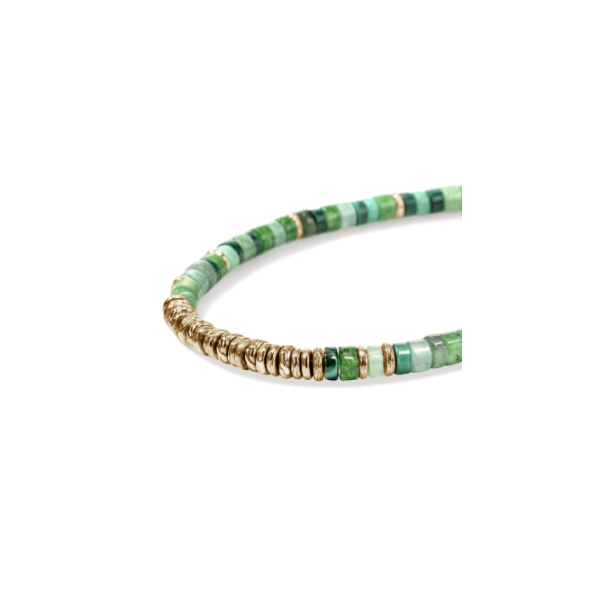 Heishi 14KY Hardstone Emeralds Bracelet by John Hardy Image 2 Kiefer Jewelers Lutz, FL