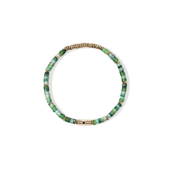 Heishi 14KY Hardstone Emeralds Bracelet by John Hardy Image 3 Kiefer Jewelers Lutz, FL