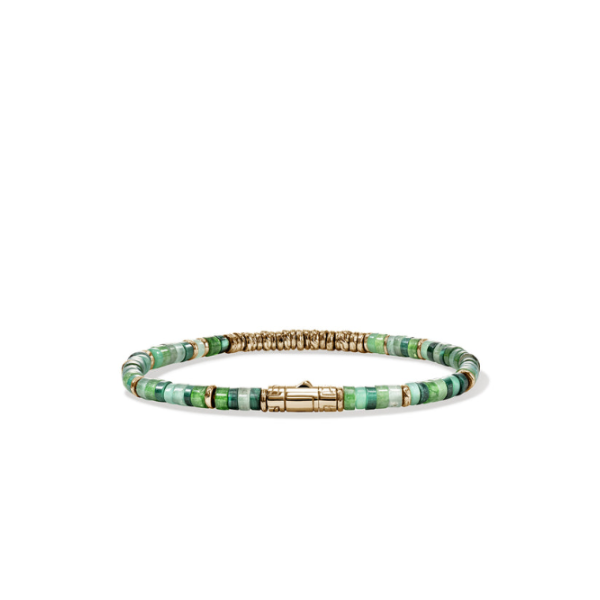 Heishi 14KY Hardstone Emeralds Bracelet by John Hardy Image 4 Kiefer Jewelers Lutz, FL