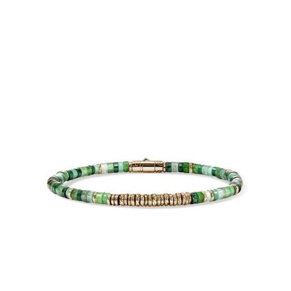Heishi 14KY Hardstone Emeralds Bracelet by John Hardy Kiefer Jewelers Lutz, FL