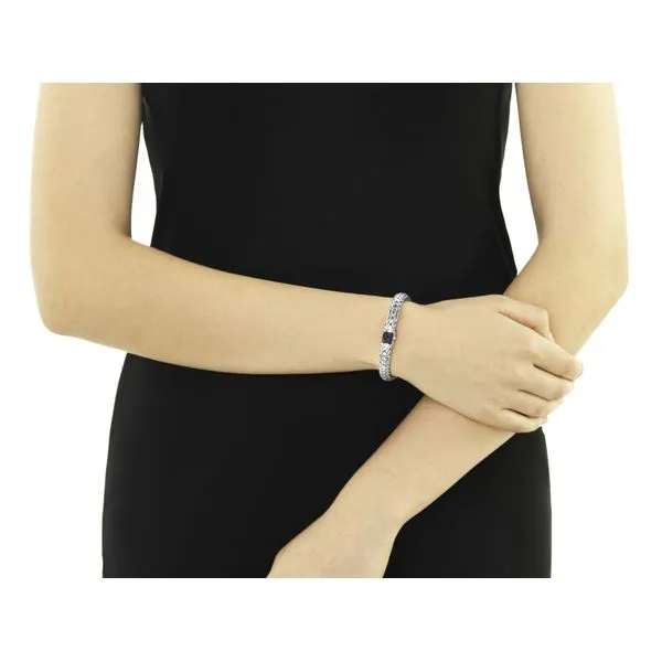 John Hardy Sterling Silver Black Sapphire Bracelet Image 2 Kiefer Jewelers Lutz, FL