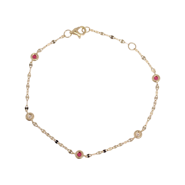 14KY Diamond and Ruby Diamond Bracelet by Shy Creation Kiefer Jewelers Lutz, FL