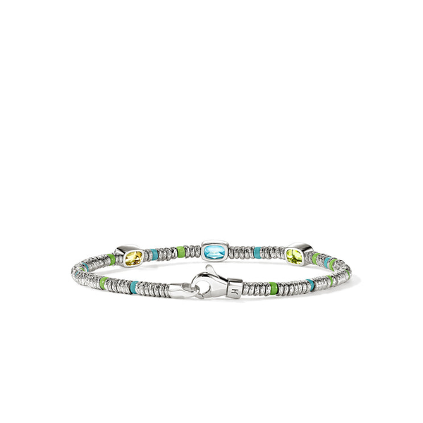 SS Heishi Peridot, Blue Topaz, and Lemon Quartz Gem Bracelet by John Hardy Image 3 Kiefer Jewelers Lutz, FL