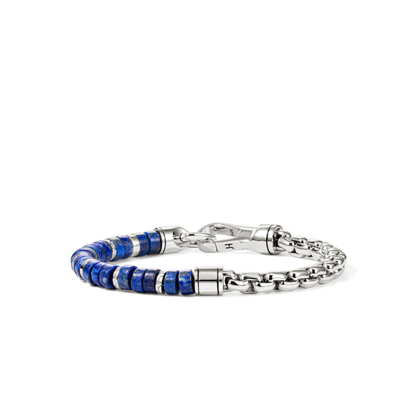 SS 6MM Heishi Lapis Chain Bracelet by John Hardy Image 3 Kiefer Jewelers Lutz, FL