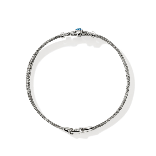 SS Icon Swiss Blue Topaz Double Row Bracelet by John Hardy Image 4 Kiefer Jewelers Lutz, FL