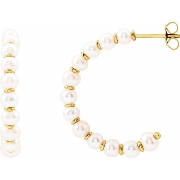 Pearl Hoop Earrings Kiefer Jewelers Lutz, FL