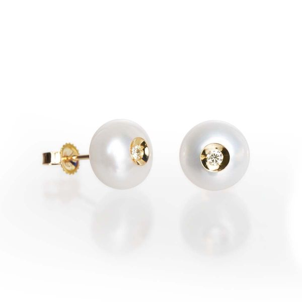 Diamond in a Pearl Earrings Kiefer Jewelers Lutz, FL