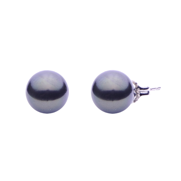 14KW 9-10MM Tahitian Pearl Stud Earrings Kiefer Jewelers Lutz, FL
