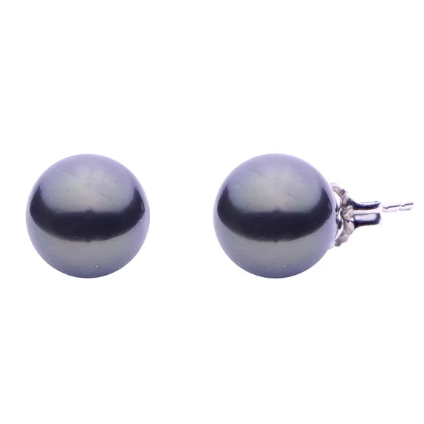 14KW 9-10MM Tahitian Pearl Stud Earrings Kiefer Jewelers Lutz, FL