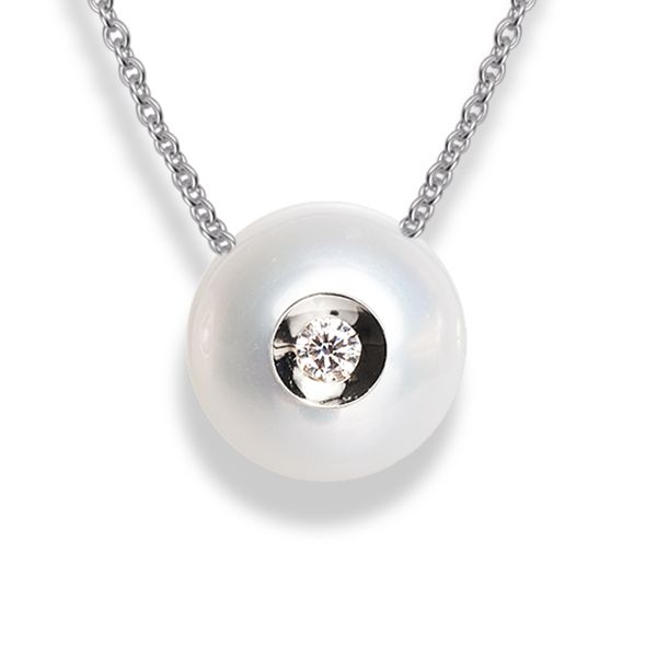 White Diamond In A Pearl Necklace Kiefer Jewelers Lutz, FL