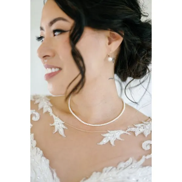 14K Cultured Pearl Tennis Necklace  by Shy Creation Image 3 Kiefer Jewelers Lutz, FL