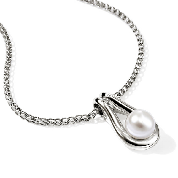 John Hardy Surf Sterling Silver Pearl Necklace Image 2 Kiefer Jewelers Lutz, FL