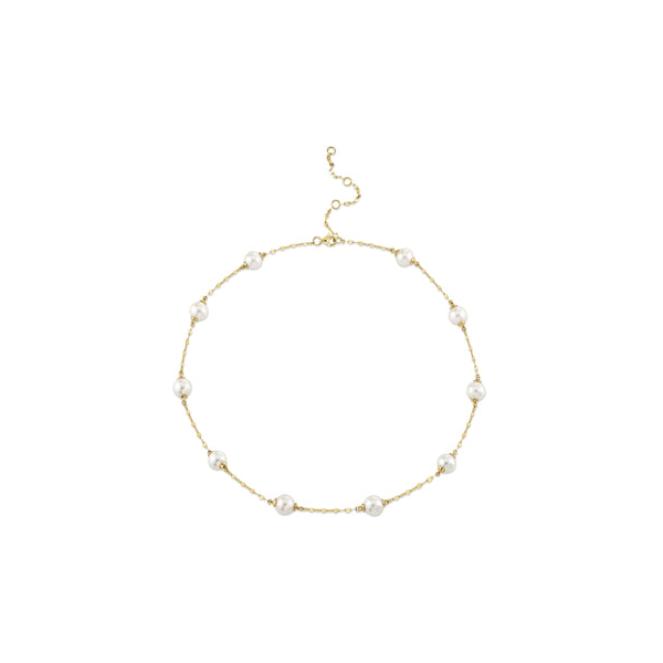 14KY Cultured Pearl Sparkle Chain Necklace by Shy Creation Kiefer Jewelers Lutz, FL