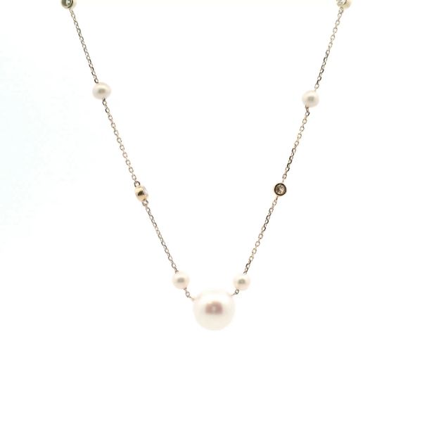 14KY Pearl and Diamond Necklace Kiefer Jewelers Lutz, FL