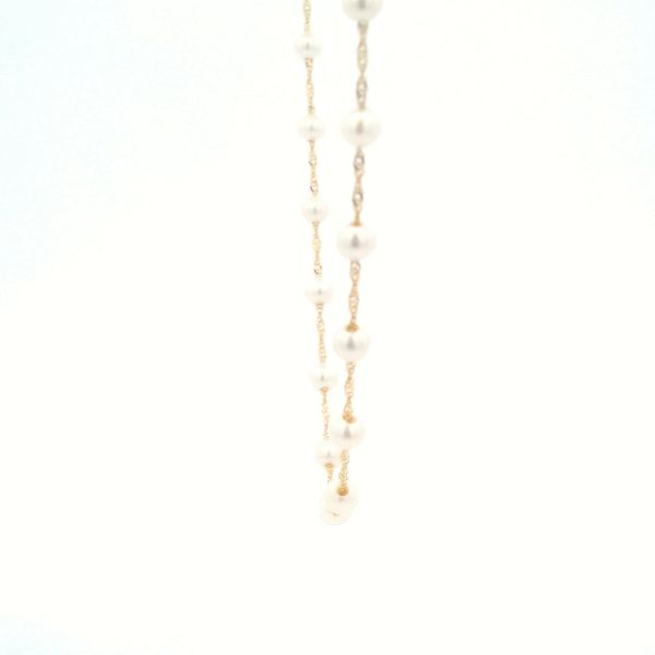 14KY Fresh Water Pearl Station Necklace Image 3 Kiefer Jewelers Lutz, FL