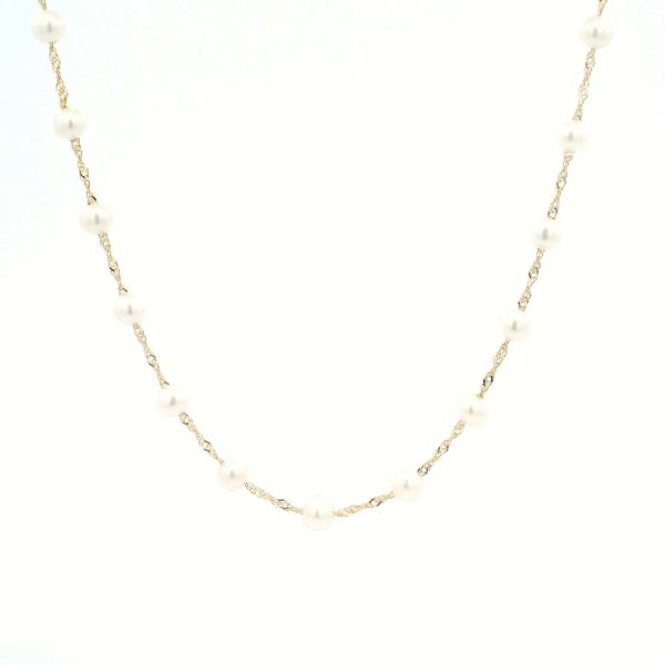 14KY Fresh Water Pearl Station Necklace Kiefer Jewelers Lutz, FL