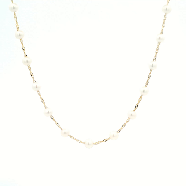 14KY Fresh Water Pearl Station Necklace Kiefer Jewelers Lutz, FL