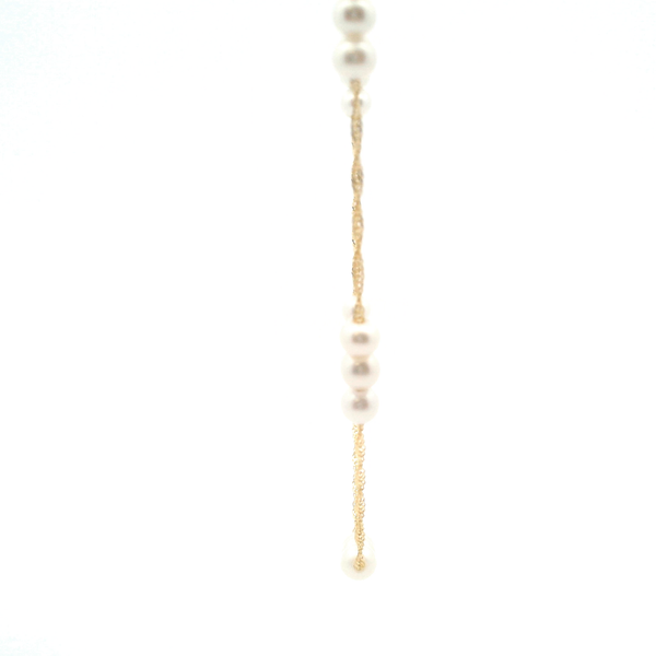 14KY Fresh Water Pearl Three Station Necklace Image 4 Kiefer Jewelers Lutz, FL