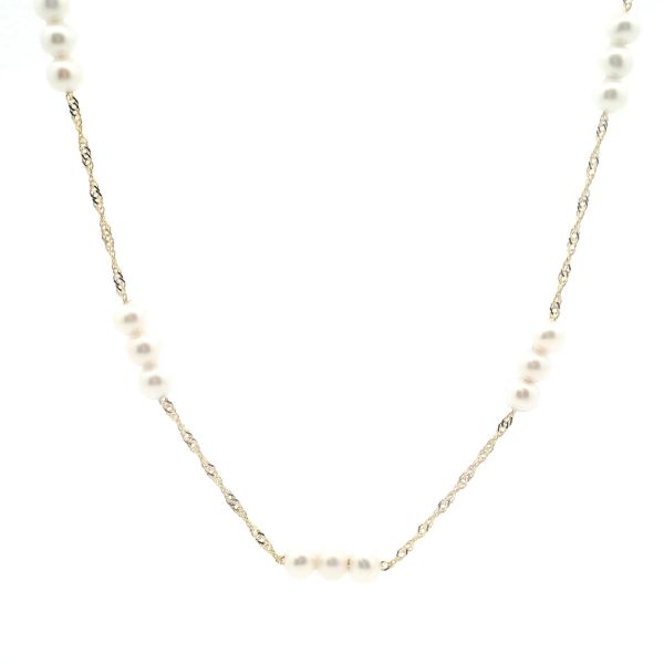 14KY Fresh Water Pearl Three Station Necklace Kiefer Jewelers Lutz, FL