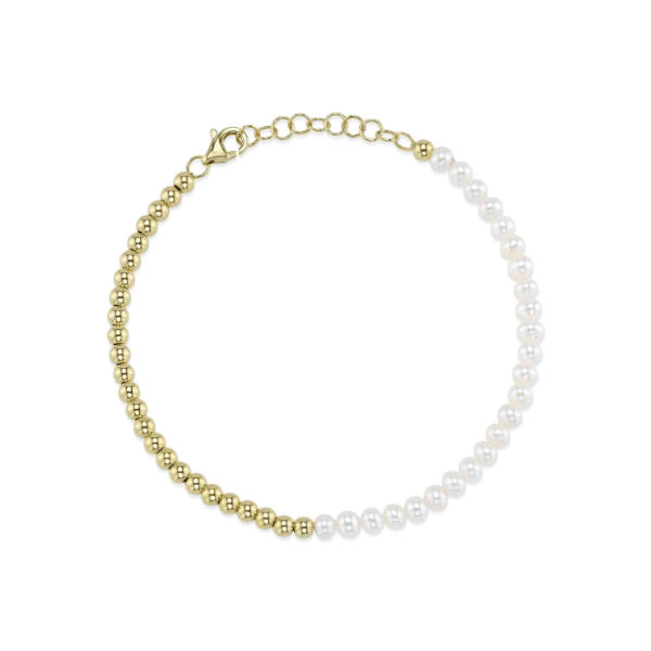 14KY Cultured Pearl and Gold Beaded Bracelet Kiefer Jewelers Lutz, FL