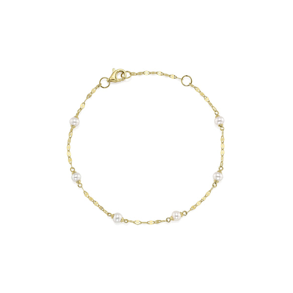 14KY Cultured Pearl Sparkle Chain Bracelet by Shy Creation Kiefer Jewelers Lutz, FL