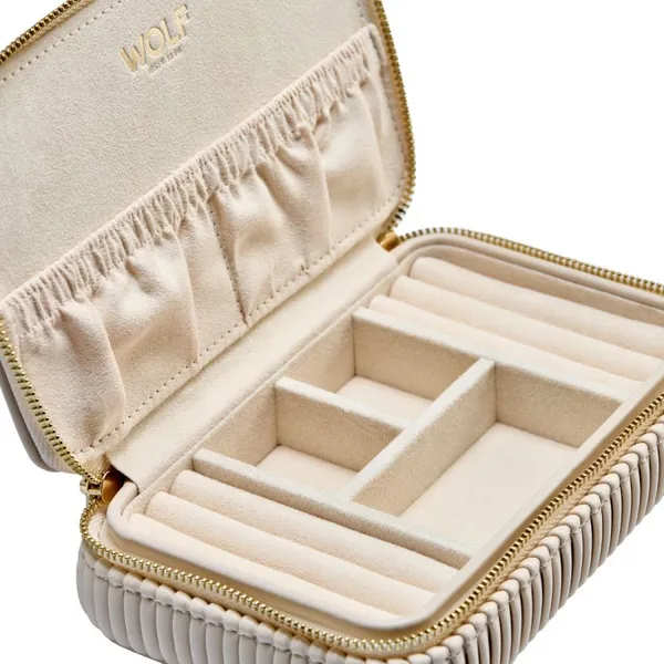 Bella Zip Case in Bone by Wolf Image 3 Kiefer Jewelers Lutz, FL