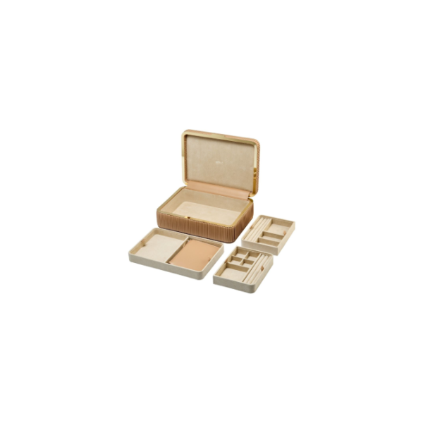 Bella Medium Jewelry Box in Mocha by Wolf Image 4 Kiefer Jewelers Lutz, FL