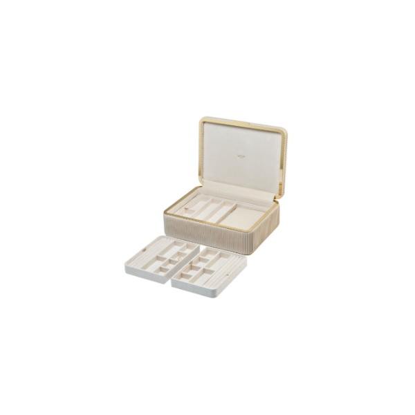 Bella Large Jewelry Box in Bone by Wolf Image 3 Kiefer Jewelers Lutz, FL