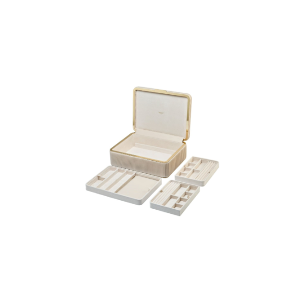 Bella Large Jewelry Box in Bone by Wolf Image 4 Kiefer Jewelers Lutz, FL