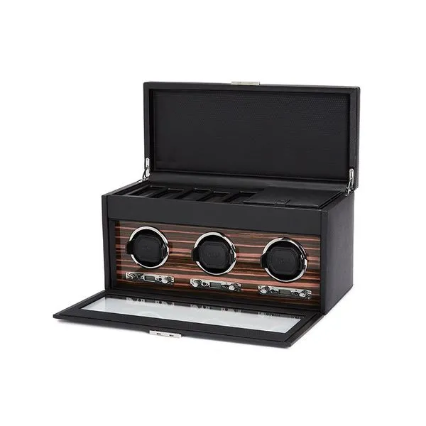 Wolf Designs RoadsterTriple winder with storage and travel case Image 2 Kiefer Jewelers Lutz, FL
