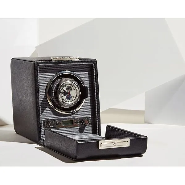 Wolf Designs Viceroy single winder in black Image 2 Kiefer Jewelers Lutz, FL