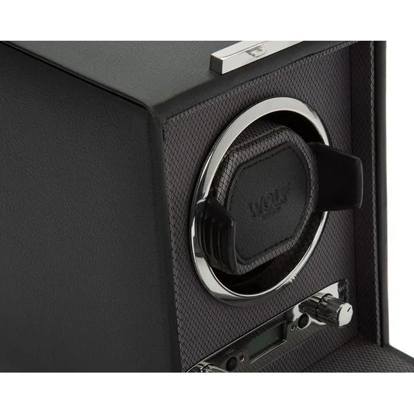Wolf Designs Viceroy single winder in black Image 3 Kiefer Jewelers Lutz, FL