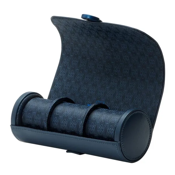 Earth Triple Watch Roll in Midnight Blue by Wolf Design Image 3 Kiefer Jewelers Lutz, FL