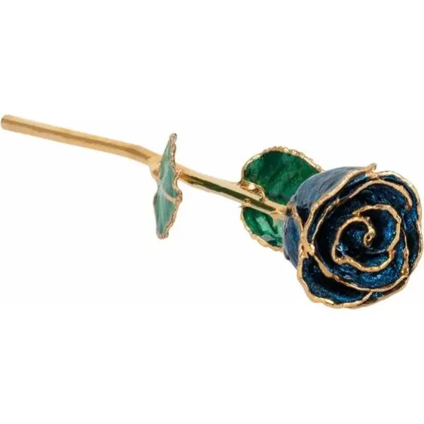 Lacquered Blue 24K Gold Trim Rose Kiefer Jewelers Lutz, FL