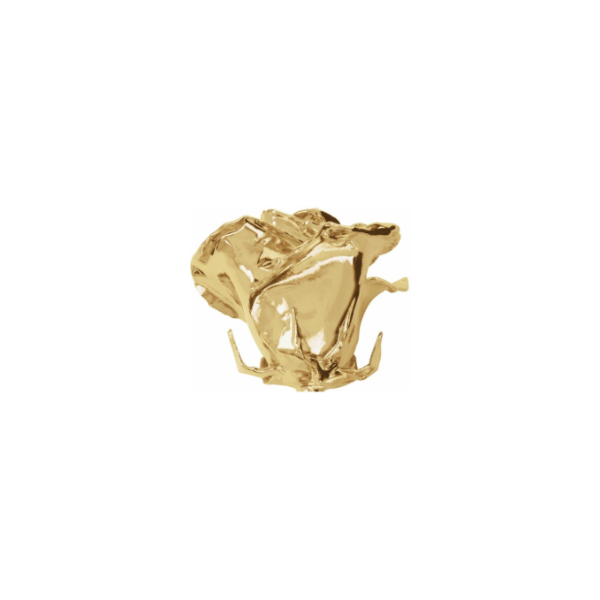 Lacquered Gold 24K Gold Trim Rose Image 2 Kiefer Jewelers Lutz, FL