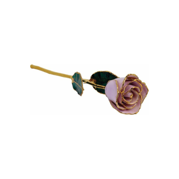 Lacquered Lavender 24K Gold Trim Rose Kiefer Jewelers Lutz, FL