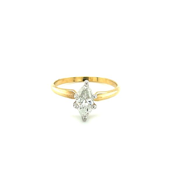 Estate 14K .75CT Marquise Diamond Solitaire Ring Kiefer Jewelers Lutz, FL