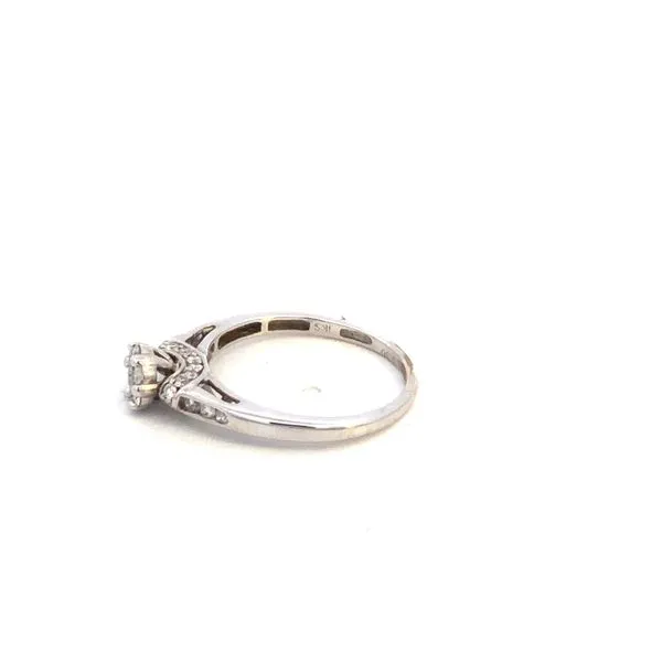 Estate 18KW Diamond Cluster Wedding Ring Image 4 Kiefer Jewelers Lutz, FL